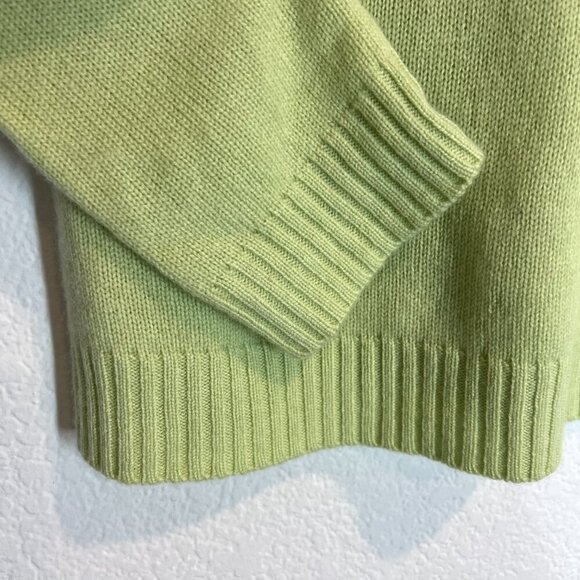 Tommy Bahama Cashmere Sweater Green Zip Medium - Picture 5 of 9